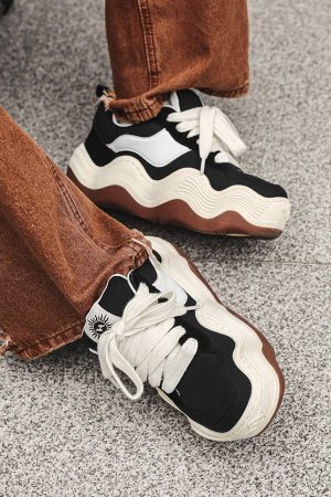 Concert Outfit Patchwork Thick Sole Dissolving Shoes