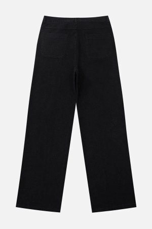 Concert Outfit Patchwork Washed Design Jeans