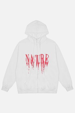 Concert Outfit Peace And Love Foam Print Cardigan Hoodie