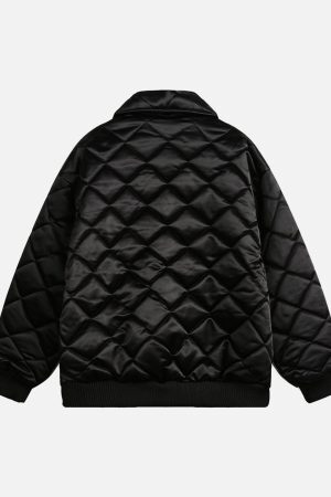 Concert Outfit Pearl Letter Diamond Quilted Jacket