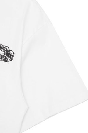 Concert Outfit Pencil Detail Skull Street Rap T-Shirt