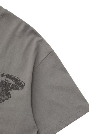 Concert Outfit Pencil Detail Skull Street Rap T-Shirt