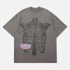 Concert Outfit Pencil Detail Skull Street Rap T-Shirt