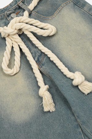 Concert Outfit Pentagram Embroidered Loose Jeans