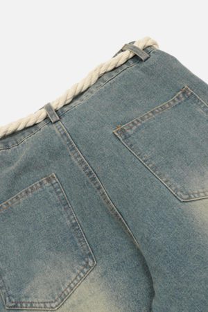 Concert Outfit Pentagram Embroidered Loose Jeans