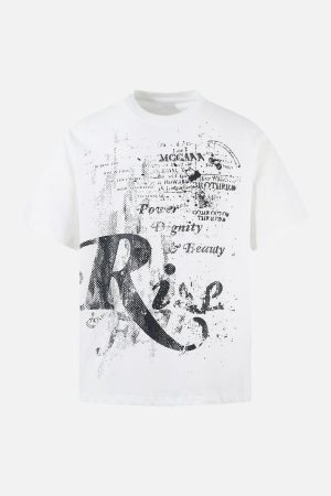 Concert Outfit Phantom Letter Print T-Shirt