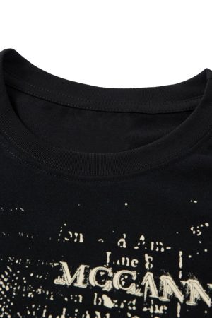 Concert Outfit Phantom Letter Print T-Shirt