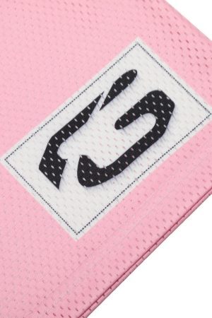 Concert Outfit Pink Flame Print Jersey T-Shirt