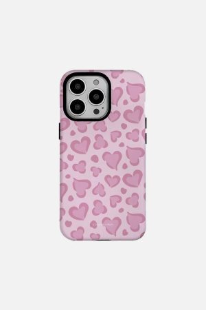 Concert Outfit Pink Heart Graphic Phone Case