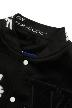 Concert Outfit Pink Terry Patch Embroidered Hip Hop Baseball Jersey