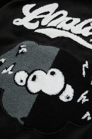 Concert Outfit Pink Terry Patch Embroidered Hip Hop Baseball Jersey