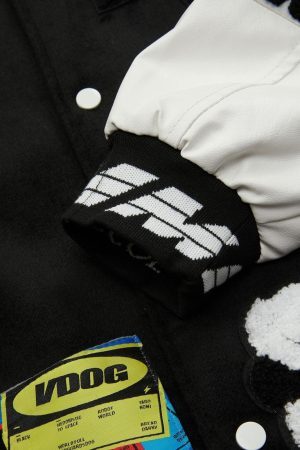 Concert Outfit Pink Terry Patch Embroidered Hip Hop Baseball Jersey