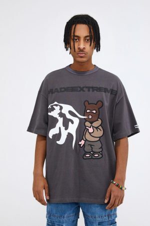 Concert Outfit Pistol Bear Graphic Tee