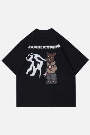 Concert Outfit Pistol Bear Graphic Tee