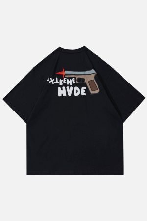 Concert Outfit Pistol Bear Graphic Tee