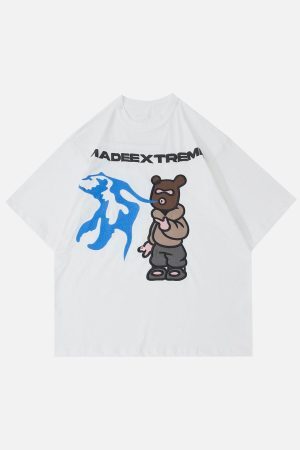 Concert Outfit Pistol Bear Graphic Tee