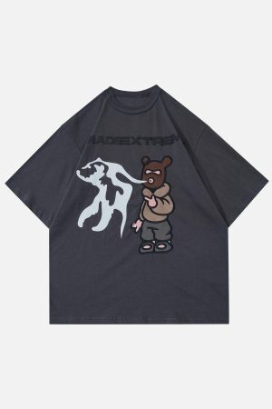 Concert Outfit Pistol Bear Graphic Tee