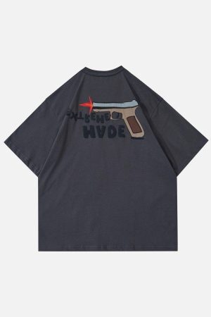 Concert Outfit Pistol Bear Graphic Tee