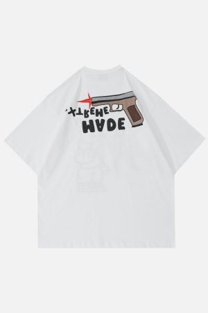 Concert Outfit Pistol Bear Graphic Tee