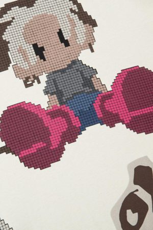 Concert Outfit Pixel Art Cartoon Graphic T-Shirt