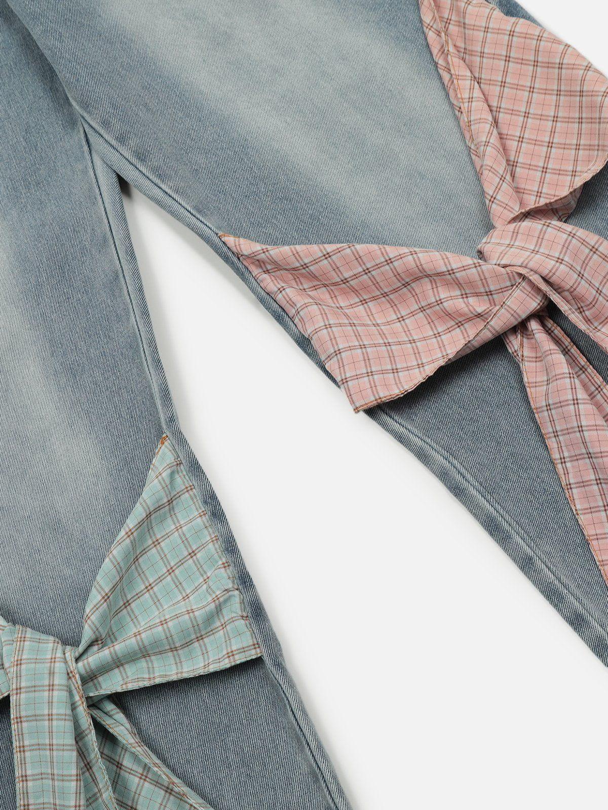 Concert Outfit Plaid Bow Loose Jeans Concert Outfit Plaid Bow Loose Jeans