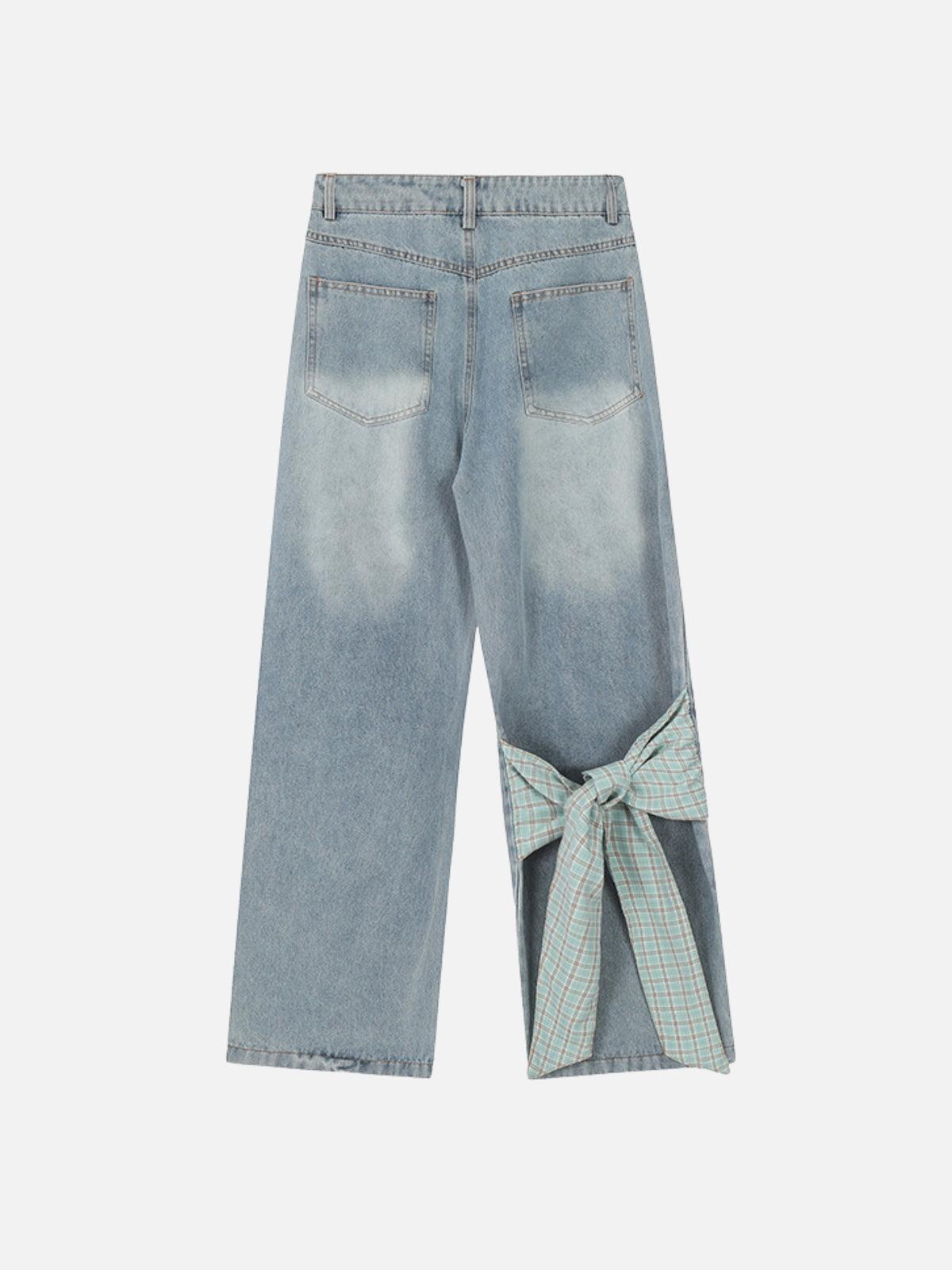 Concert Outfit Plaid Bow Loose Jeans Concert Outfit Plaid Bow Loose Jeans