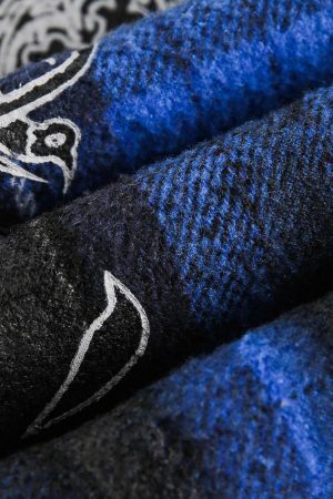 Concert Outfit Plaid Brushed Cardigan Hooded Shirt