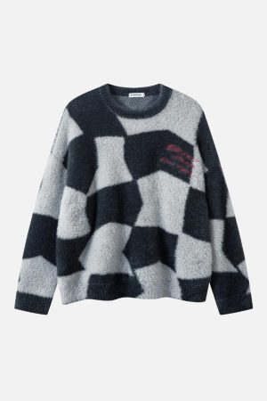 Concert Outfit Plaid Embroidered Sweater