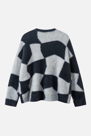 Concert Outfit Plaid Embroidered Sweater