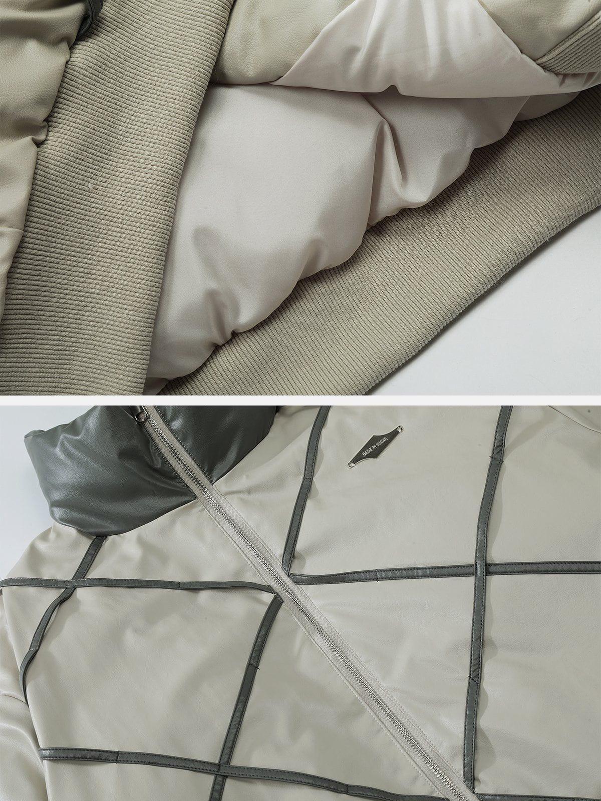 Concert Outfit Plaid Leather Winter Coat Concert Outfit Plaid Leather Winter Coat