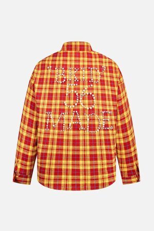 Concert Outfit Plaid Long Sleeve Shirt