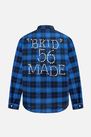 Concert Outfit Plaid Long Sleeve Shirt
