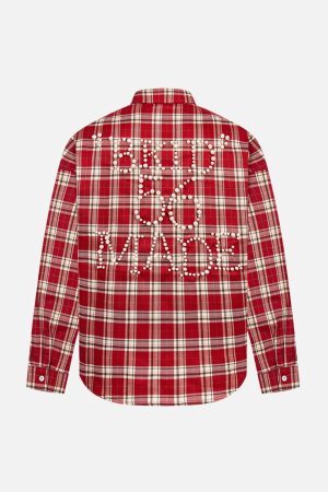 Concert Outfit Plaid Long Sleeve Shirt