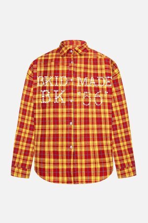 Concert Outfit Plaid Long Sleeve Shirt