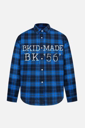 Concert Outfit Plaid Long Sleeve Shirt