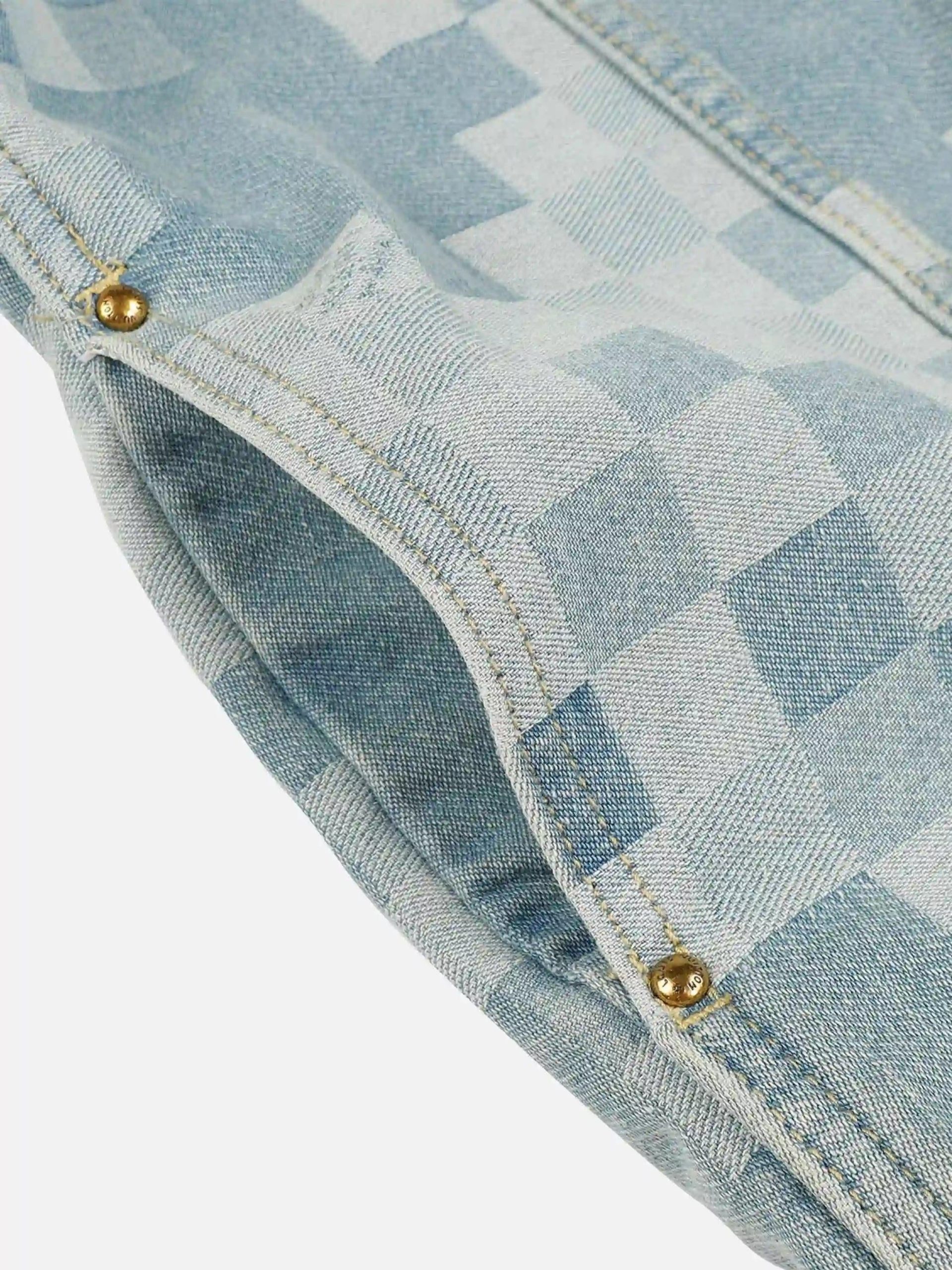 Concert Outfit Plaid Pearl Button Denim Jacket Concert Outfit Plaid Pearl Button Denim Jacket