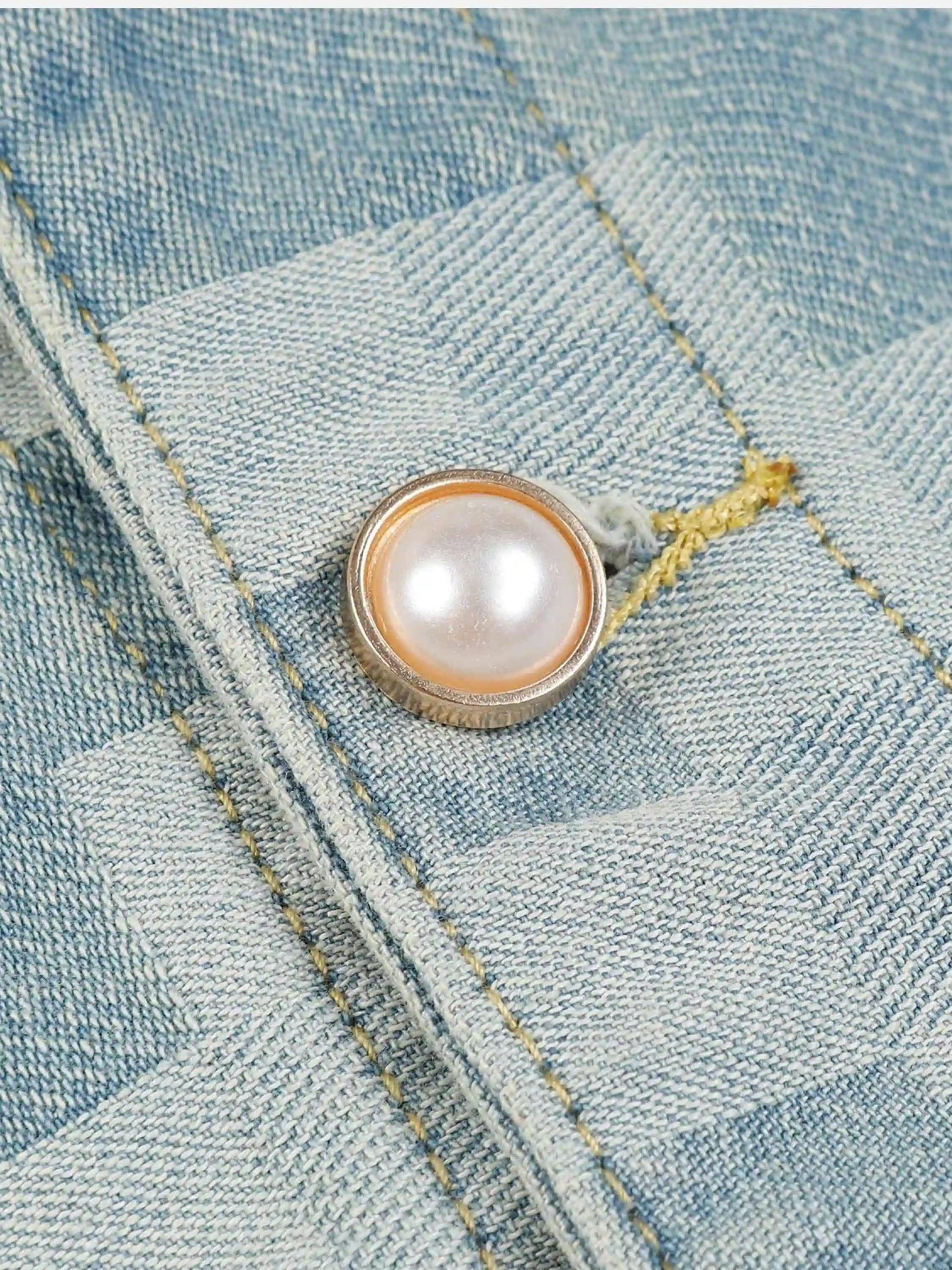 Concert Outfit Plaid Pearl Button Denim Jacket Concert Outfit Plaid Pearl Button Denim Jacket