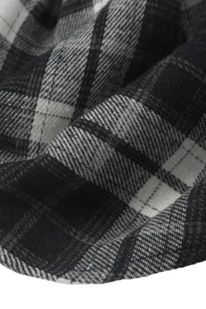 Concert Outfit Plaid Scarf Crew Neck T-Shirt