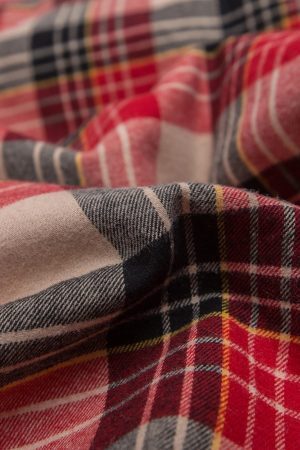 Concert Outfit Plaid Sherpa Lined Fur Hooded Jacket