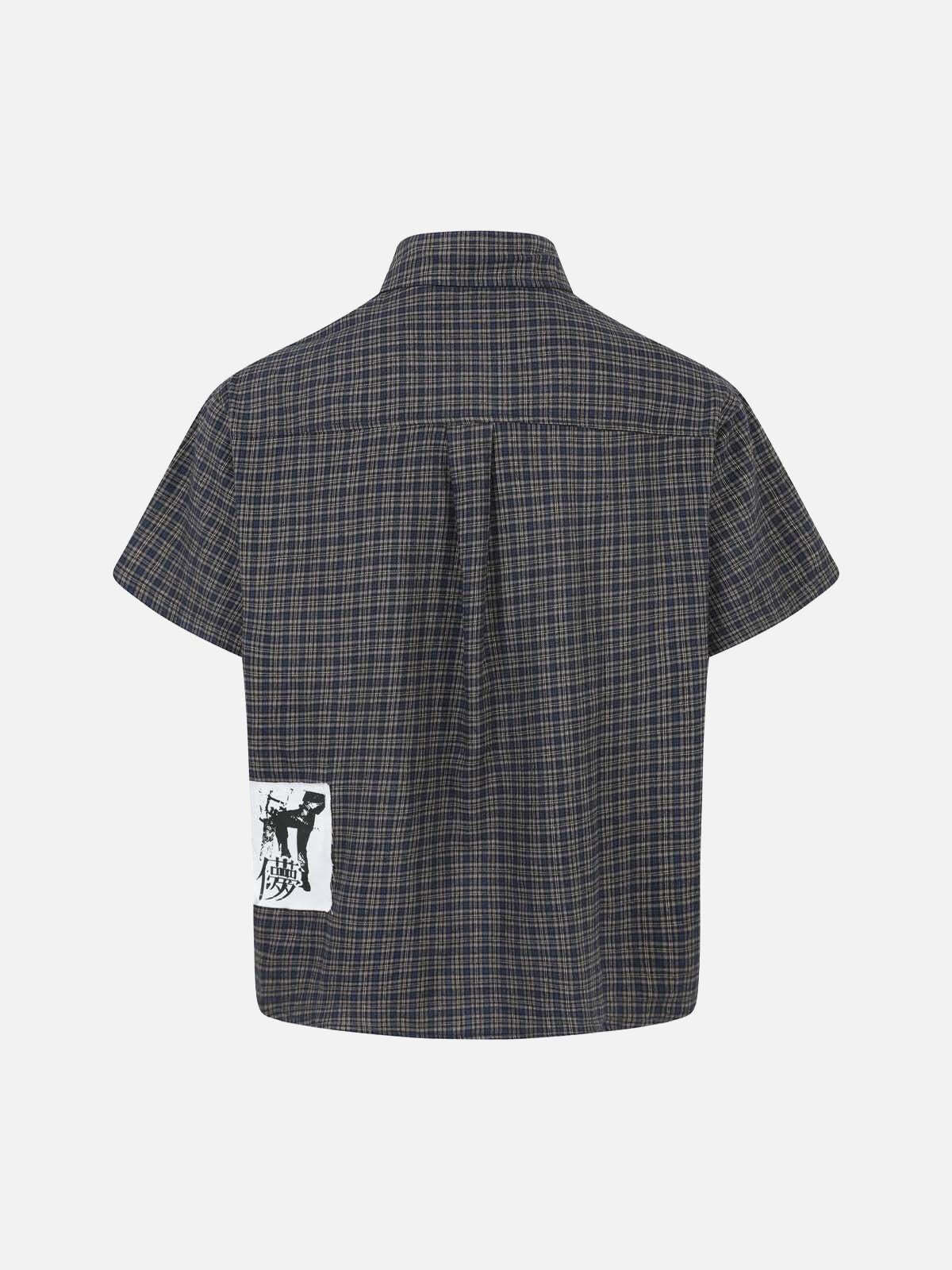 Concert Outfit Plaid Short Sleeve Polo Shirt Concert Outfit Plaid Short Sleeve Polo Shirt