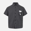 Concert Outfit Plaid Short Sleeve Polo Shirt