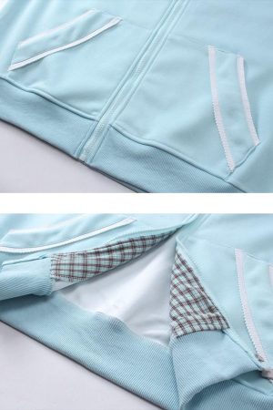 Concert Outfit Plaid Stacked Color Hoodie