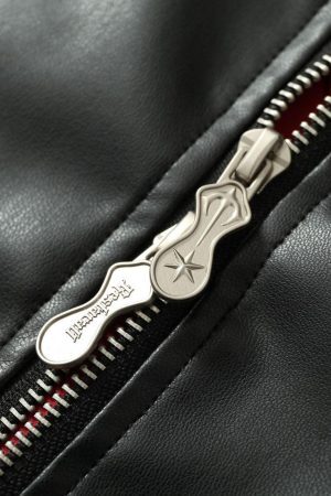 Concert Outfit Plaid Stitching Motorcycle Leather Jacket