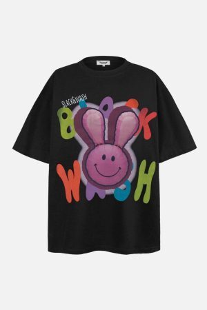 Concert Outfit Playful Bunny Pop Art Tee