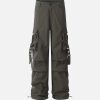 Concert Outfit Pleated Bandage Drawstring Cargo Pants