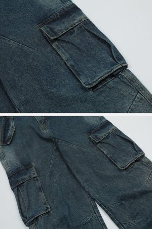 Concert Outfit Pleated Pockets Jeans