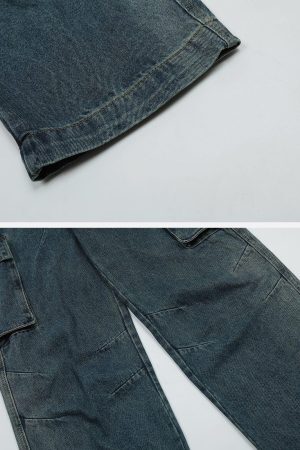 Concert Outfit Pleated Pockets Jeans