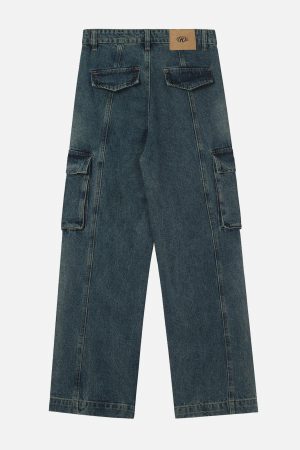 Concert Outfit Pleated Pockets Jeans