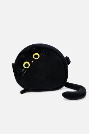 Concert Outfit Plush Cat Crossbody Bag