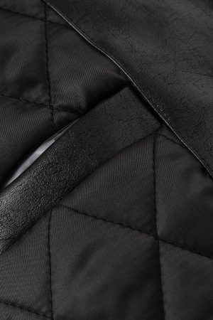 Concert Outfit Plush Collar Faux Leather Jacket